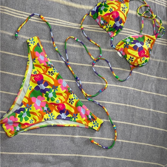 Other - Brand New Colorful Floral Bikini Set